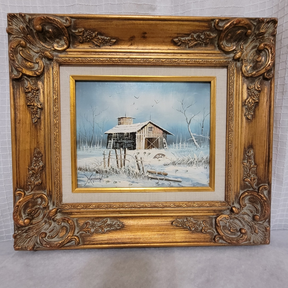 BEAUTIFUL VINTAGE HAND PAINTED PICTURE